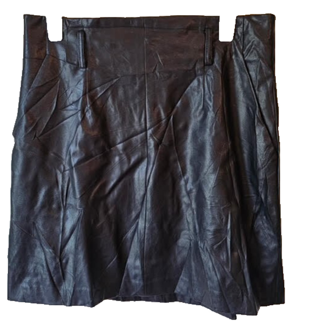 Banana Republic Faux Leather Mini Skirt Black Pockets Womens Size 8